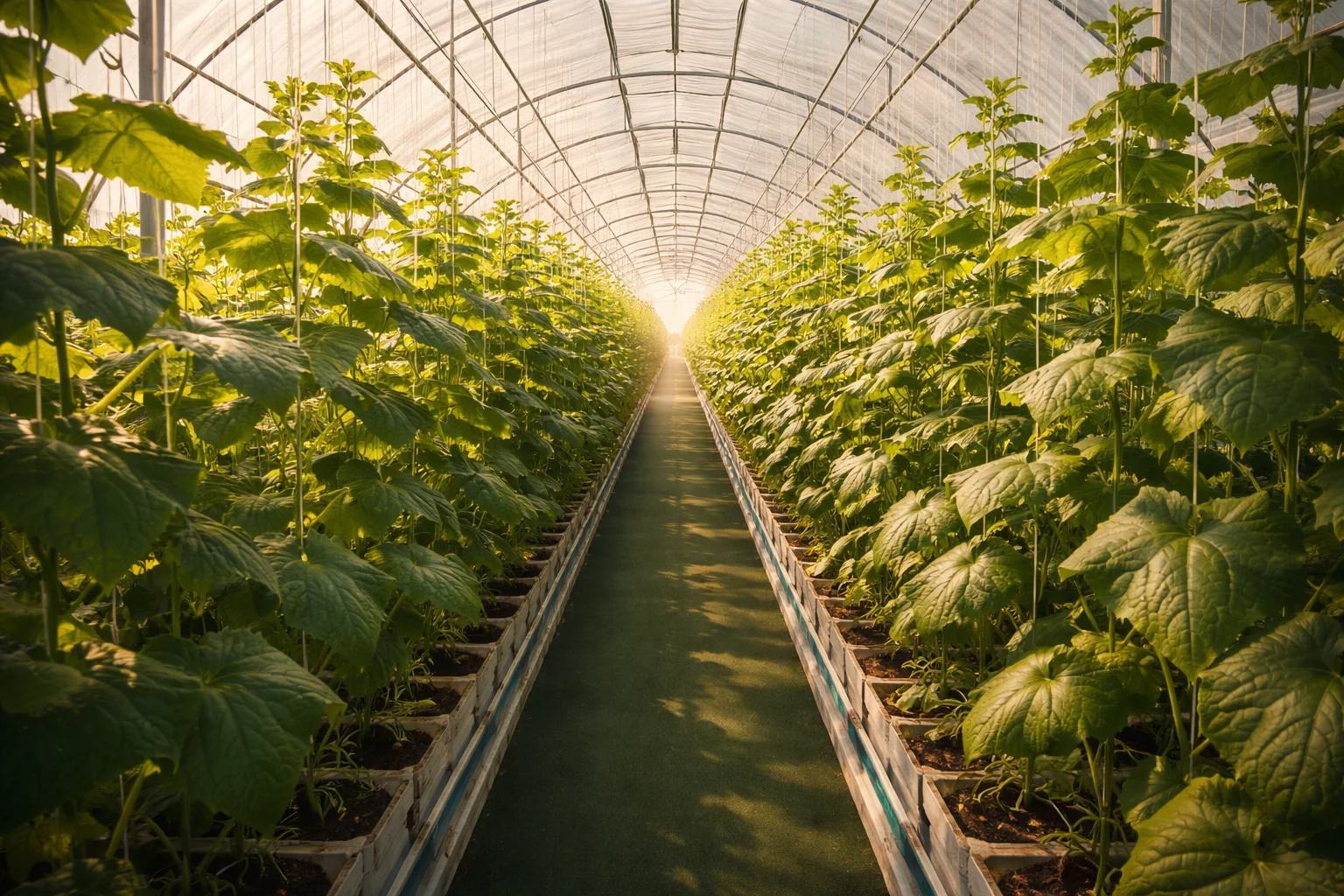 Modern greenhouse interior